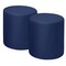 Regency Logan Round Vinyl Ottoman (Set of 2)- Naval Blue N6262NB2PK - alternate 1